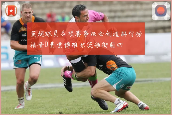 英超球员各项赛事机会创造排行榜福登B费索博维尔茨领衔前四